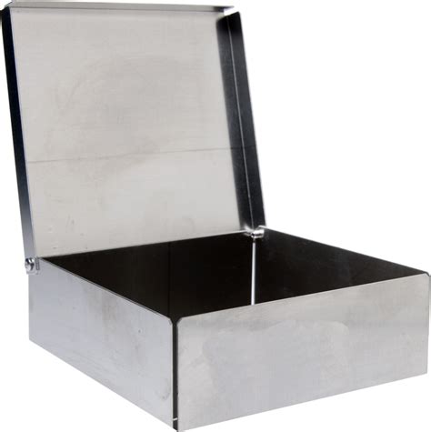 black box silver metal|metal box with lid 12x12x14.